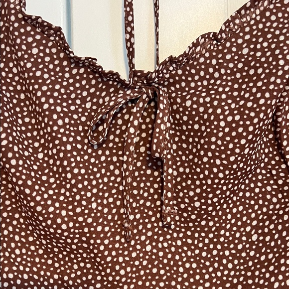 Abercrombie & Fitch Women's Brown Spotted Top - Picture 3 of 7